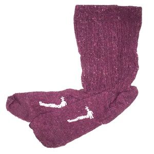 Smartwool Women M Cable-knit Burgundy Crew Socks